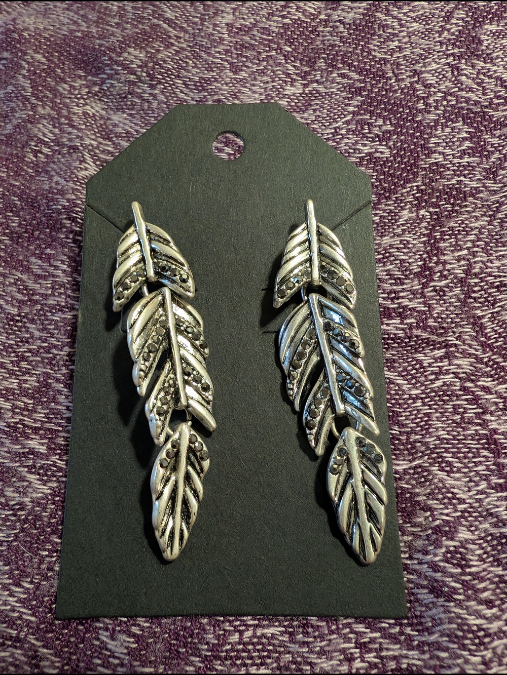 Maurices Silver Leaf Dangle Earrings